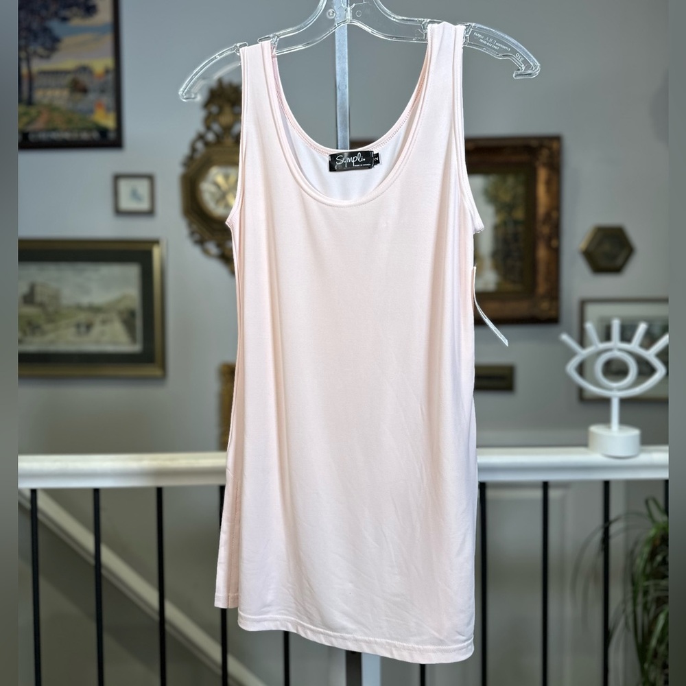 Sympli Go To Tank Relax Blush Pink Sleeveless Size 2